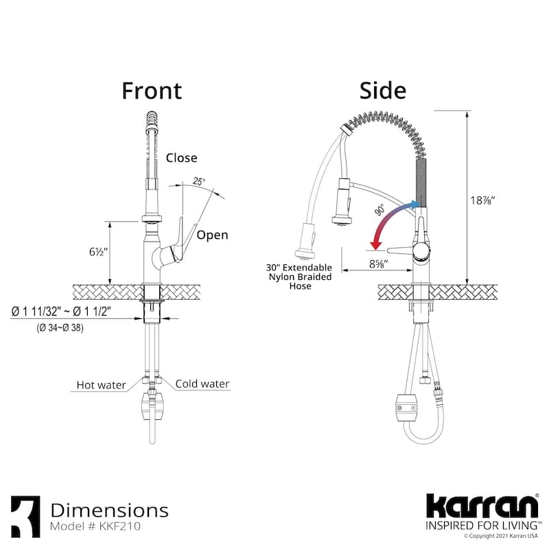 Karran Scottsdale Single-Handle Pull-Down Sprayer Kitchen Faucet