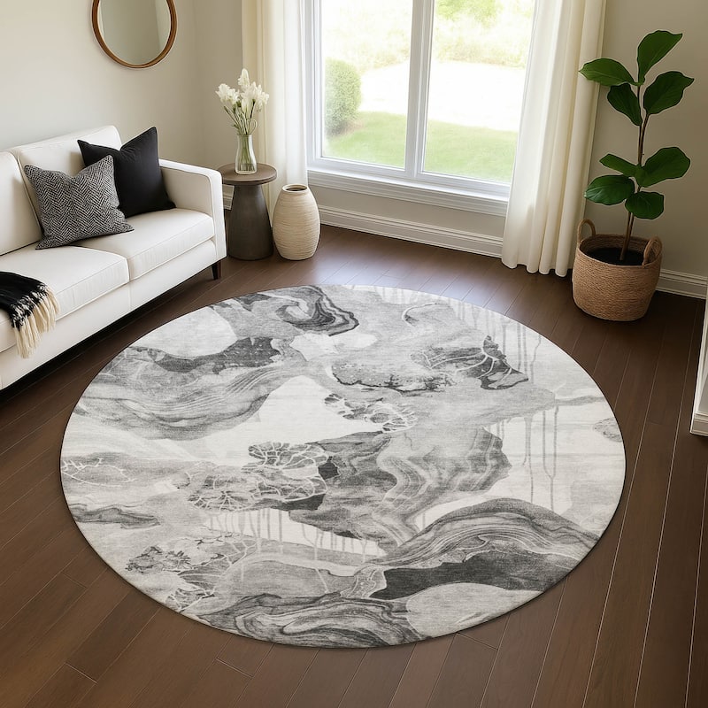 Premium Washable Super Soft Modern Glaze Mayfield Rug - Gray - 8' x 8'