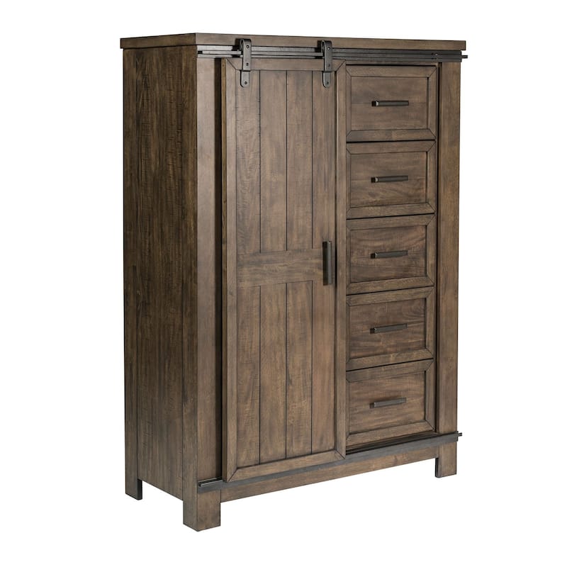 Thornwood Hills Rock Beaten Grey Sliding Door Chest