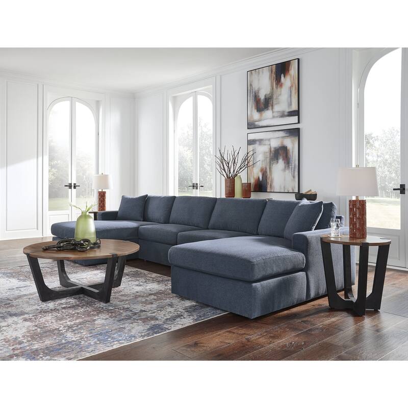 Signature Design by Ashley Modmax 4-Piece Double Chaise Sectional - 142"W x 68"D x 36"H