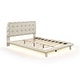 preview thumbnail 4 of 20, Marshmallow Shaped Button-Tufted Headboard LED Platform Bed