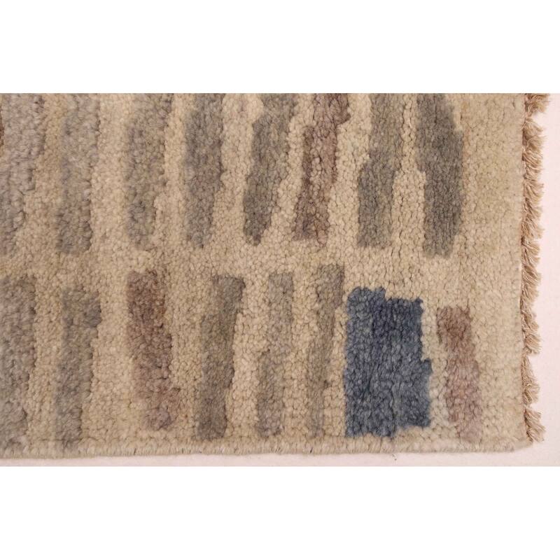 ECARPETGALLERY Hand-knotted Tangier Light Khaki Wool Rug - 8'1 x 9'9
