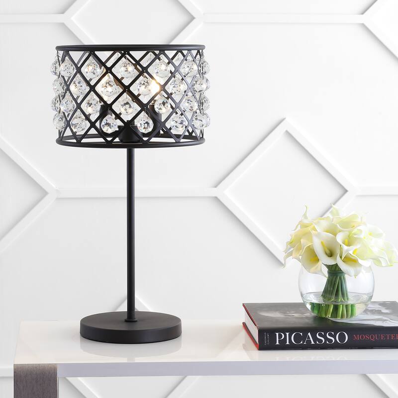 Yvette 22.5" Metal/Crystal LED Table Lamp, Oil Rubbed Bronze by JONATHAN Y