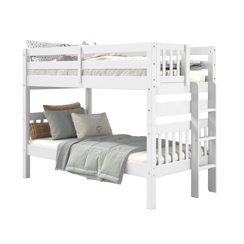 Taylor & Olive Trillium Twin over Twin Bunk Bed with End Ladder