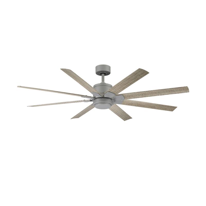 Renegade Indoor and Outdoor 8-Blade Smart Ceiling Fan 52in with 3000K LED Light Kit and Remote Control with Wall Cradle - 52