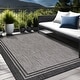 preview thumbnail 2 of 9, Washable Bordered Indoor Outdoor Rug for Patio, Deck, Porch