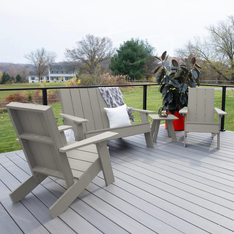 HIGHWOOD Italica Modern 4-Piece Adirondack Patio Set