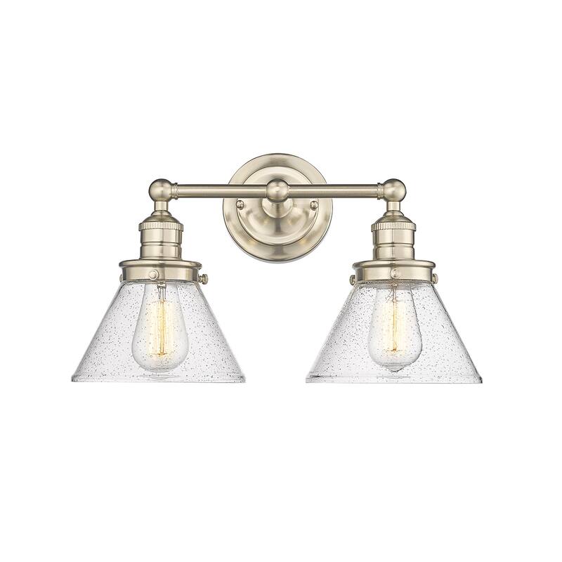 Millennium Lighting Eyden 2 Light Vanity Light with Clear Seedy Glass Shades