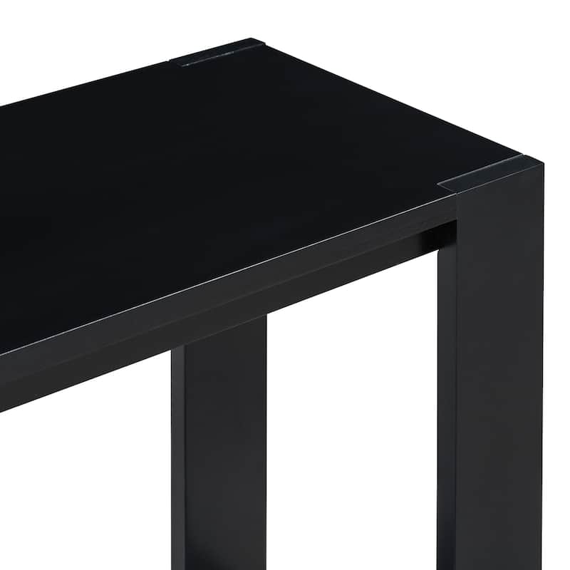 U_STYLE Distinctive Features of a Minimalist Console Table with Bottom Shelf and Four Legs