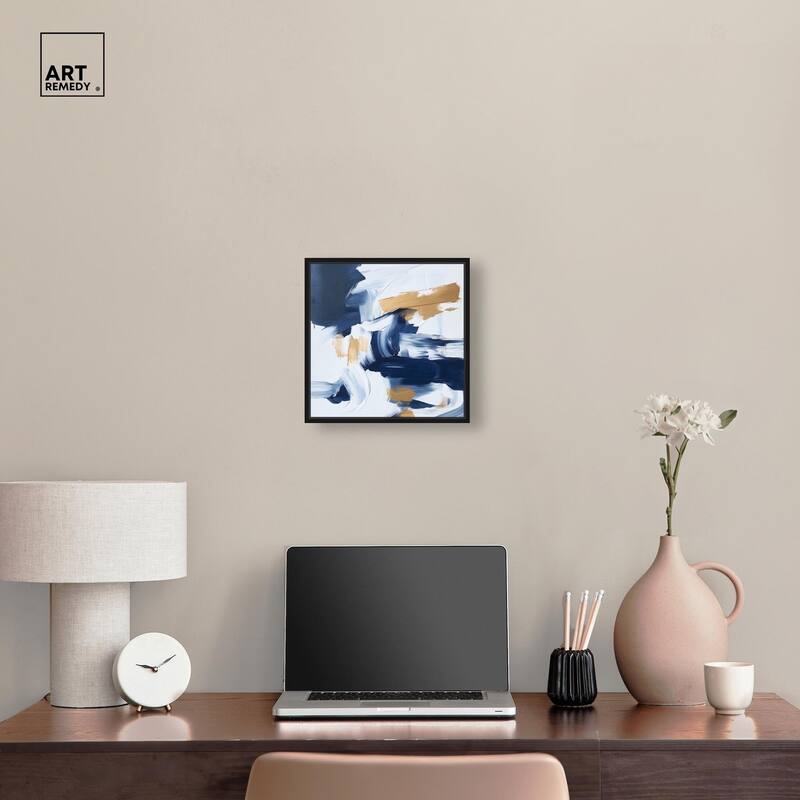 Azure and Gold Canvas by Art Remedy