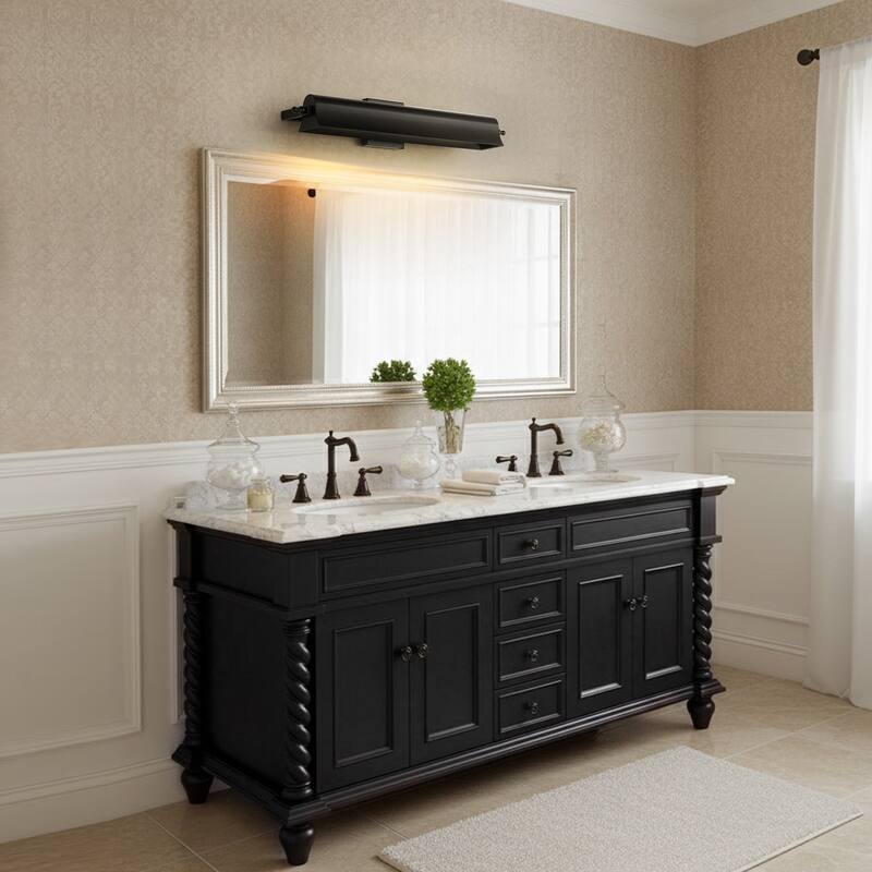 2-Light Black/Glod Modern Metal Wall Sconce with Sleek Cylindrical Design for Living Room & Bedroom