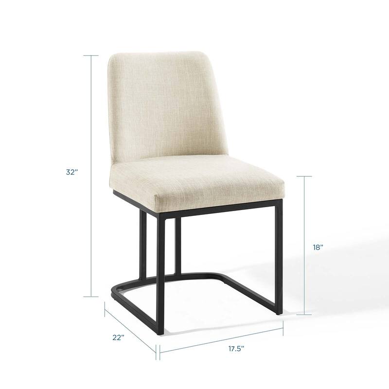 Porch & Den Shadow Hills Upholstered Sled Base Dining Chair