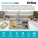 preview thumbnail 63 of 150, KRAUS Kore Workstation Drop-In Stainless Steel Kitchen Sink