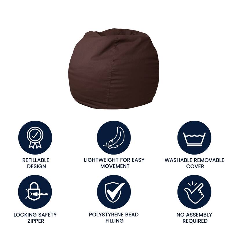 Small Refillable Bean Bag Chair for Kids and Teens