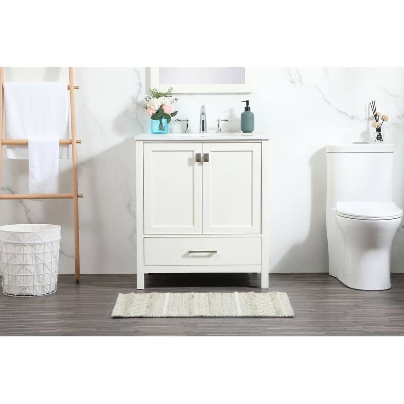 Elegant Lighting VF18830 Irene 30" Free Standing Single Basin Vanity