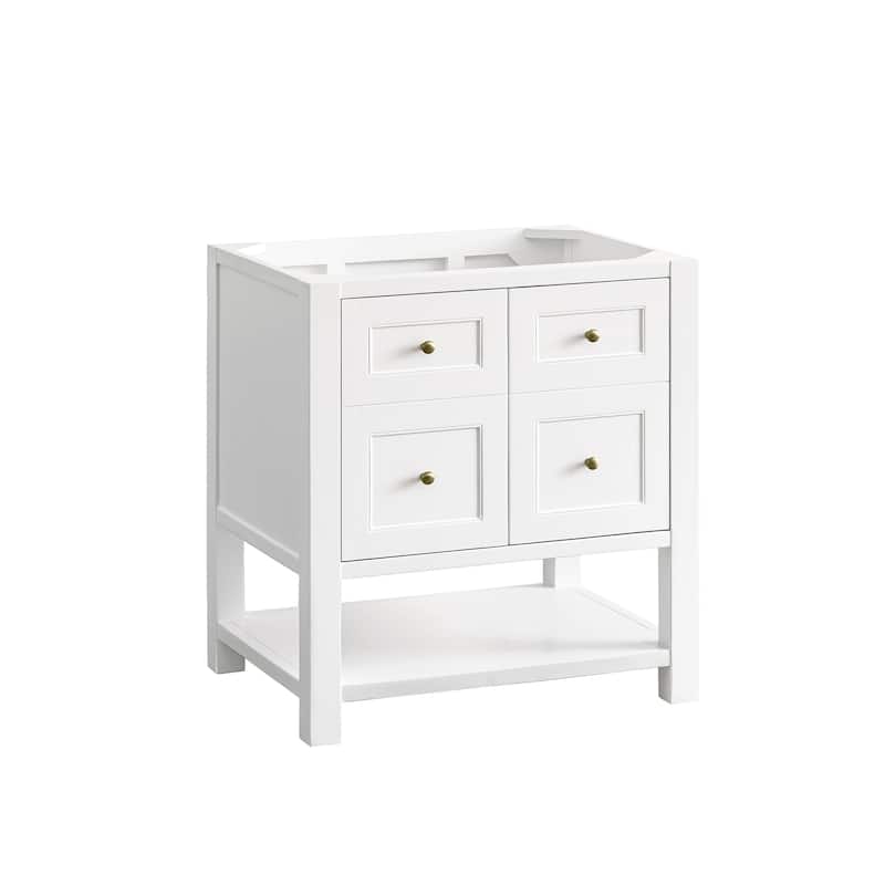 James Martin Vanities Breckenridge 30" Single Vanity, Bright White - No Top