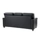 preview thumbnail 5 of 44, Rita Living Room 3-Seat Genuine Leather Sofa with Solid Wood Legs and Nailhead