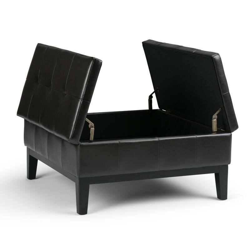 Square Coffee Table Storage Ottoman