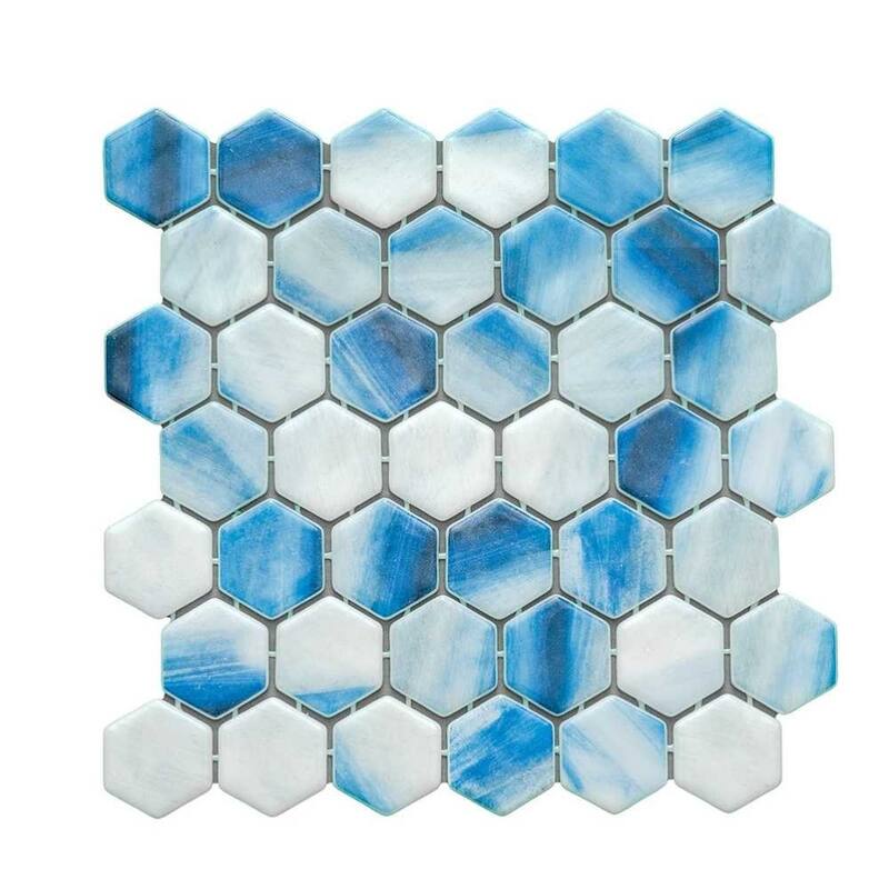 The Tile Life Eterna Hex 2x2 Glass Floor, Wall & Backsplash Tile