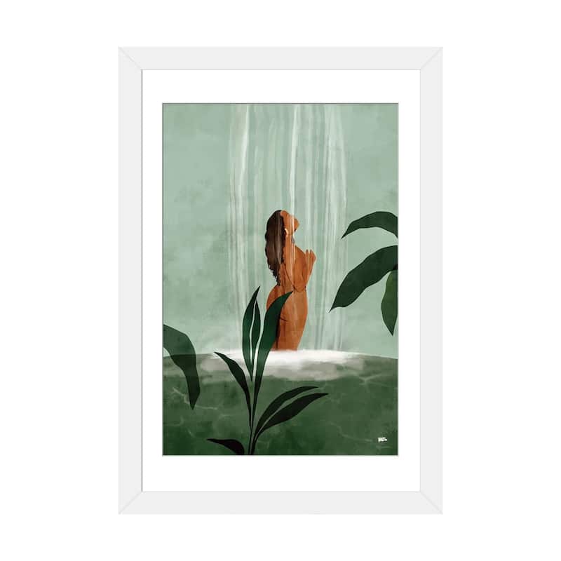 iCanvas "Rain On Me" by Bria Nicole - White - 32x24x1