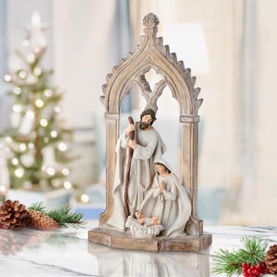 8" Cardinal W/Berries Faux Candle Set of 2