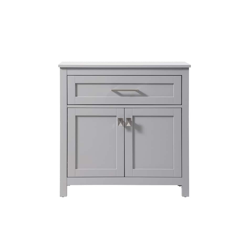 Indigo Home 30 Inch Bathroom Storage Freestanding Cabinet - 30 x 16