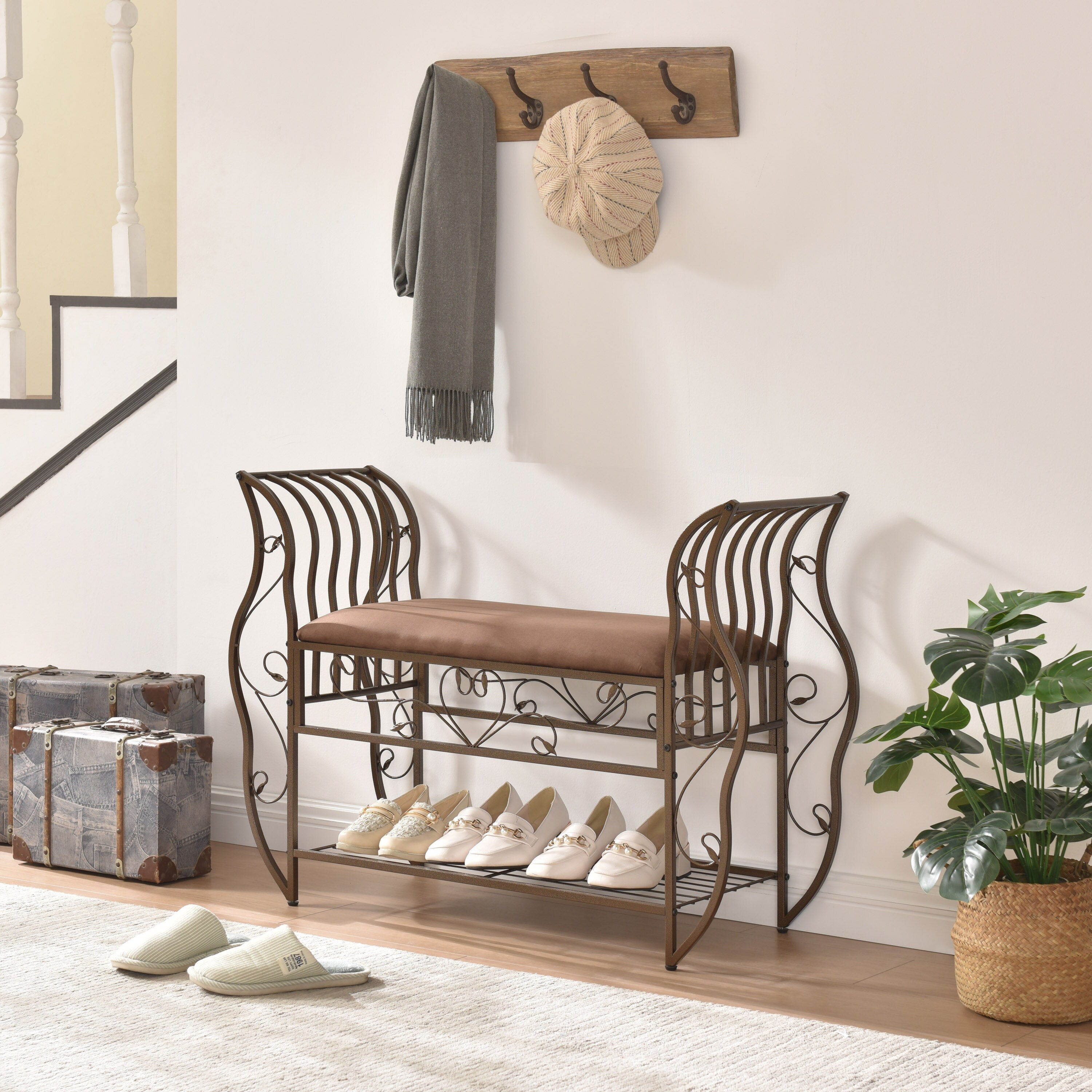With Arms Benches Bed Bath Beyond