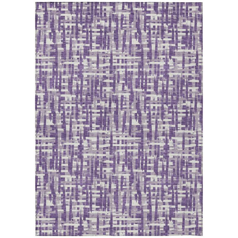 HomeRoots Abstract Transitional Rectangle Outdoor Rug