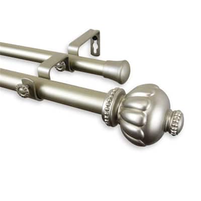 Double Curtain Rod Home Decor, Adjustable Window Rod with Finials, Light Gold, 65 Inch - 170