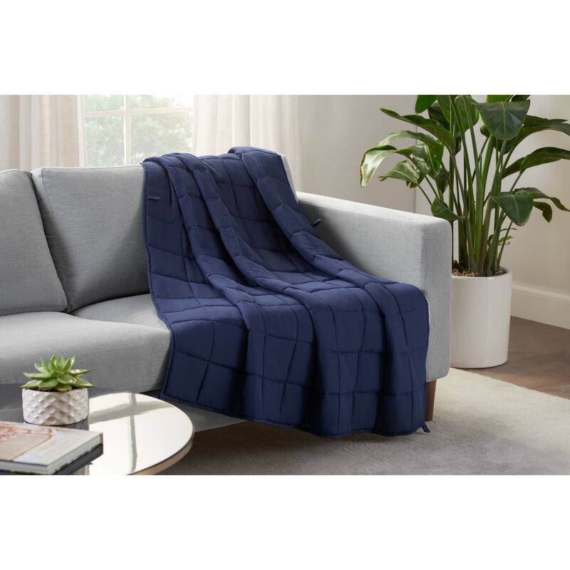 Serta Ultimate Zen Rest Weighted Blanket - Navy - 72x48-10 Pounds