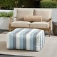 preview thumbnail 11 of 31, Sorra Home Sunbrella Outdoor Knife Edge Bean Pouf Direction Dew