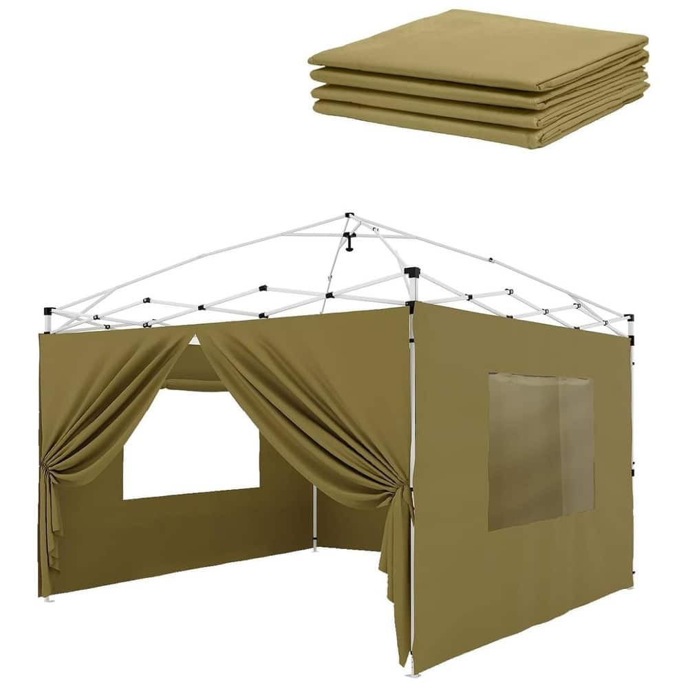 4-Piece Waterproof Replacement Tent Sidewalls, SunWall Panels for 10x10ft Pop Up Canopy (Canopy Tent NOT Included) - N/A