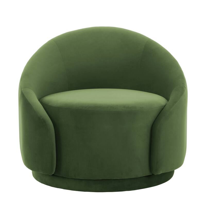 Modern Upholstered Swivel Barrel Chair Accent Lounge Chair