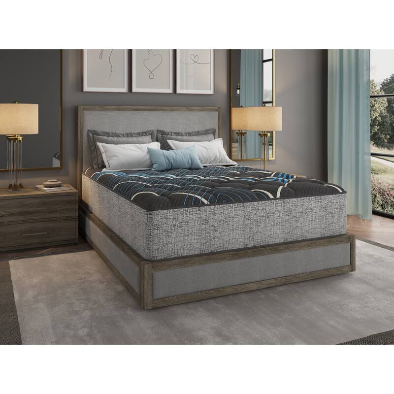 Restonic Marcellus 14" High-Density CoolFlow Foam Mattress with 800 Wrapped Coils and Reinforced Lumbar Center - Grey - California King - Firm