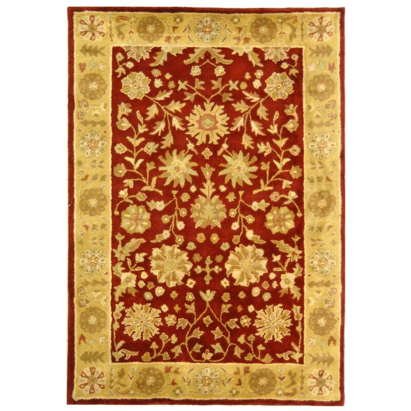 SAFAVIEH Handmade Heritage Layered Faux Bois Traditional Oriental Wool Rug