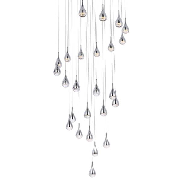 slide 2 of 11, Elegant Lighting 3825D42 Amherst 25 Light 42" Wide LED Chandelier Chrome