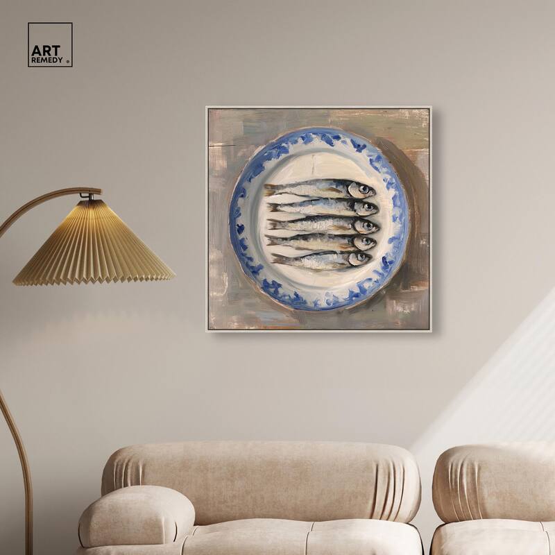 Sardines Still Life Canvas by Art Remedy