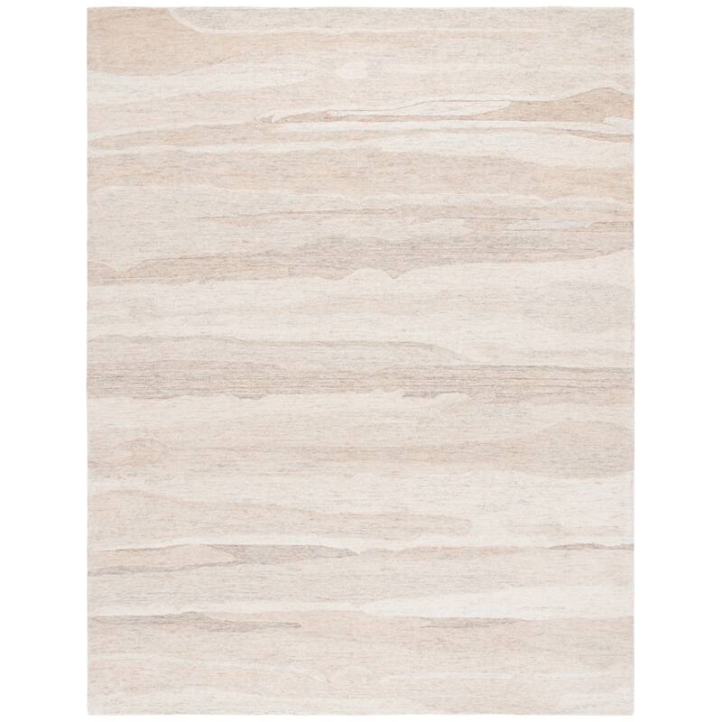 SAFAVIEH Handmade Ebony Barteldina Modern & Contemporary Wool Rug - 8' x 10' - Grey/Rust