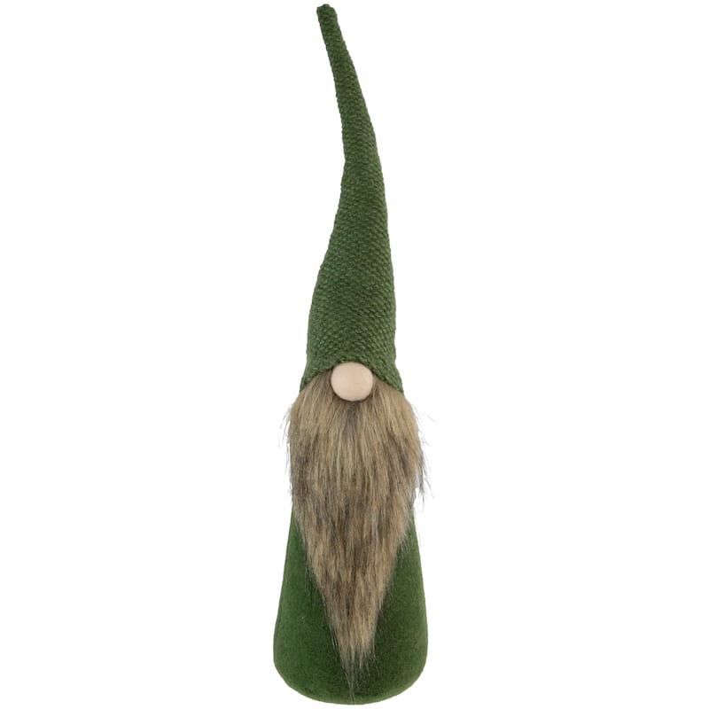 19" Forest Green Christmas Gnome Tabletop Decoration