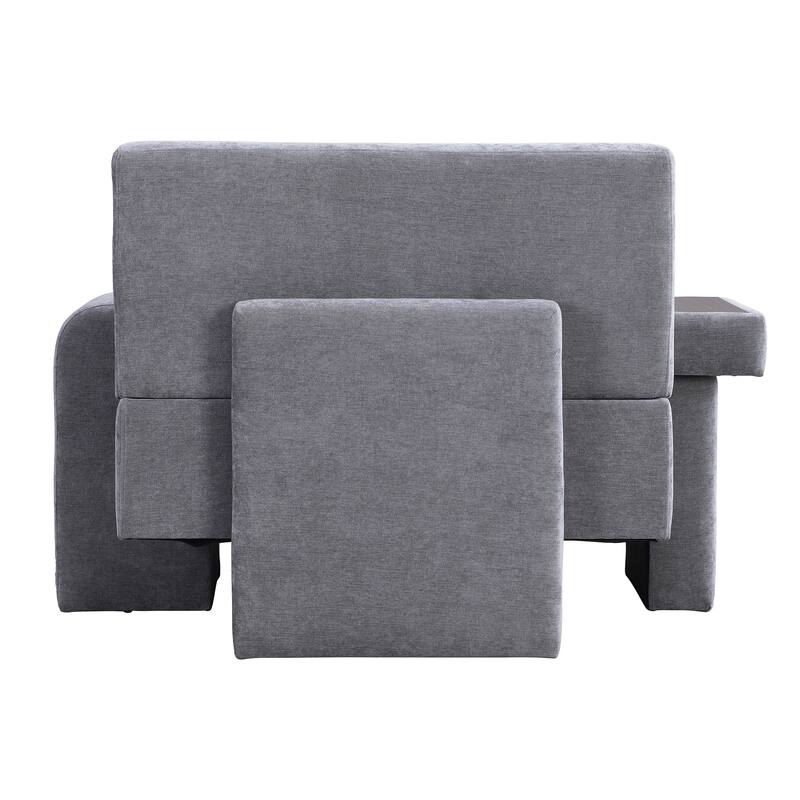 Modern Oversized 48'' Armchair with Pillow, Wood Frame & Soft Cushion - 48" D x 38" W x 32.3" H