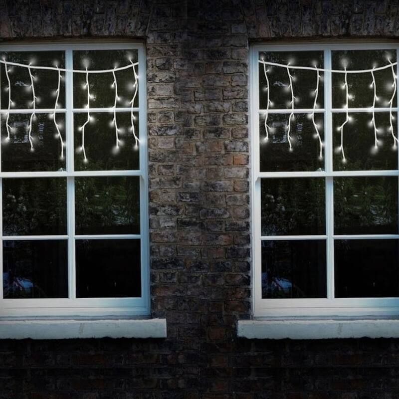 Solar Window Icicle 42 LED String Light - 1, 2 or 4 Pack