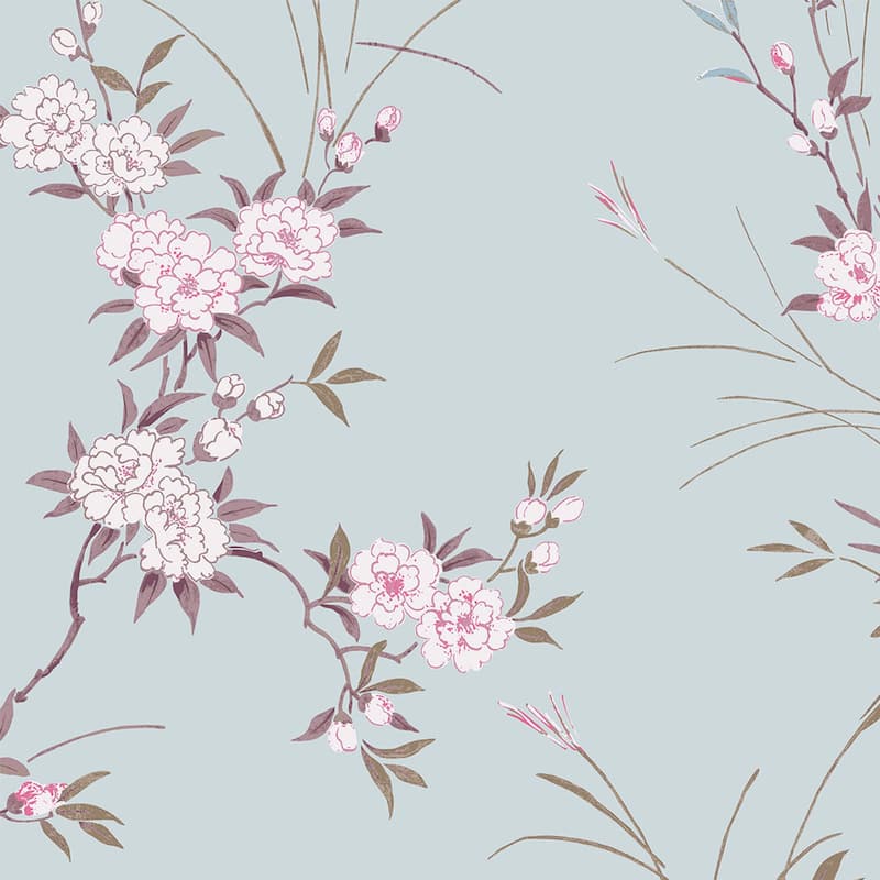 Shabby Chic by Rachel Ashwell Bird Chinoiserie Blue Wallpaper