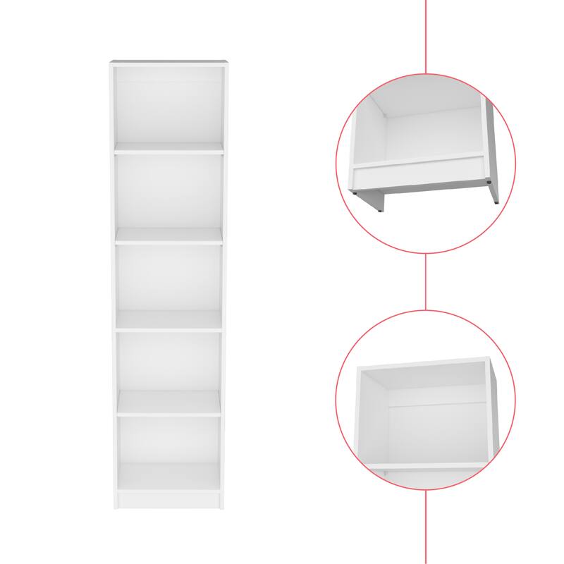 Bookcase XS Benzoni, Office, Matt Gray / White,High quality and durable