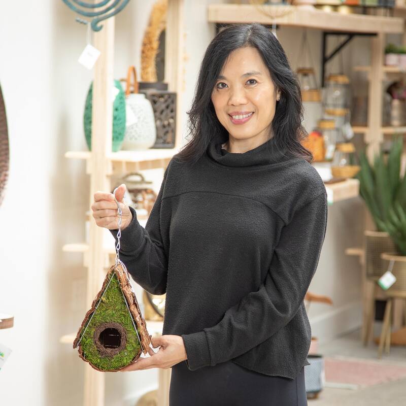 A-Frame Wooden Moss Bird House