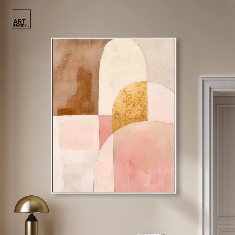 Rose Quartz and Sand I Canvas by Art Remedy