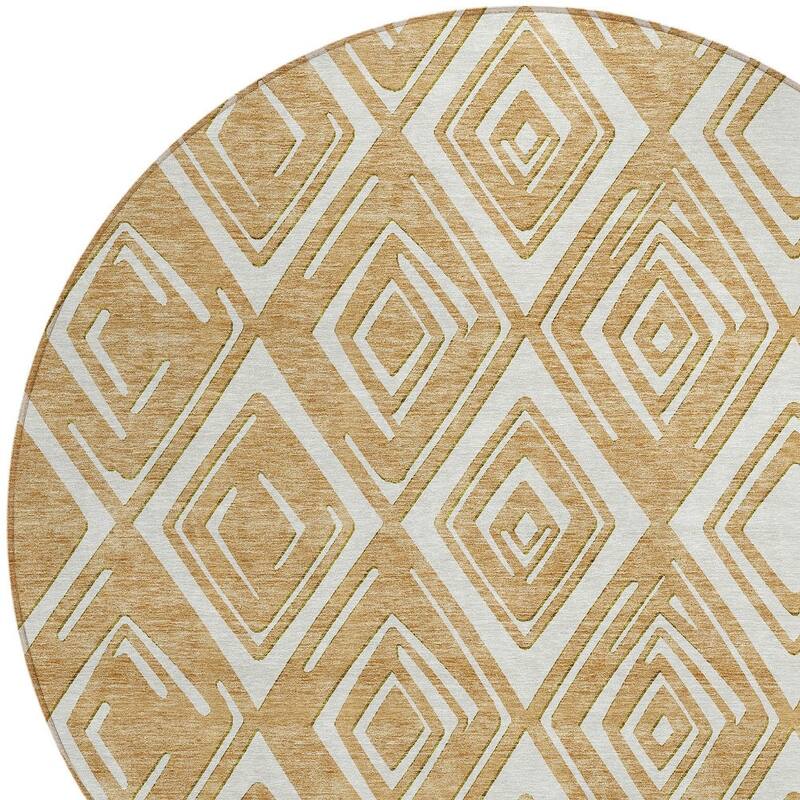 HomeRoots Geometric Transitional Rectangle Outdoor Rug