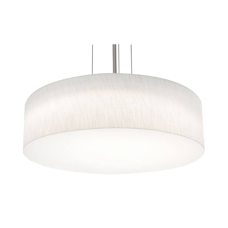AFX Anton 24'' LED Pendant - Satin Nickel Finish - Linen White