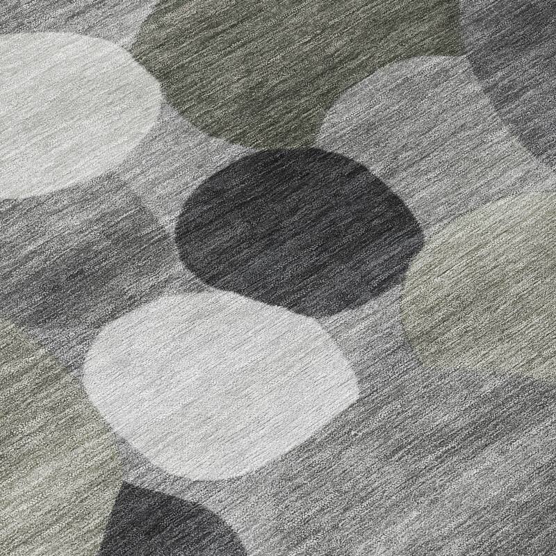 Machine Washable Indoor/ Outdoor Modern Circy Chantille Rug