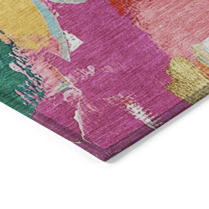HomeRoots Abstract Transitional Rectangle Outdoor Rug