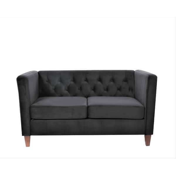 slide 1 of 15, Omnisphere 56.7'' Velvet Square Arm Loveseat